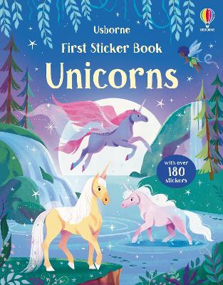 Book cover for First Sticker Book Unicorns