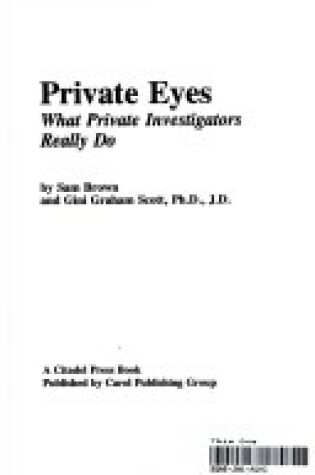 Cover of Private Eyes Brown