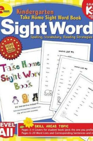 Cover of Sight Words for Kindergarten, 1st, 2nd, Homeschool Grade