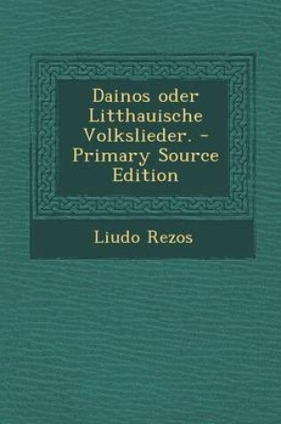 Cover of Dainos Oder Litthauische Volkslieder.