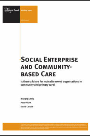 Cover of Social Enterprise and Community-based Care
