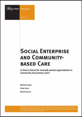 Book cover for Social Enterprise and Community-based Care