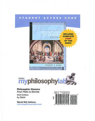 Book cover for MyLab Philosophy with Pearson eText -- Standalone Access Card -- for Philosophical Classics