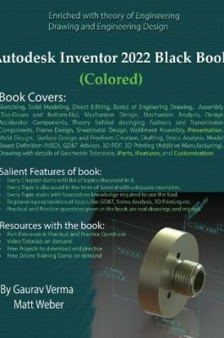 Cover of Autodesk Inventor 2022 Black Book (Colored)