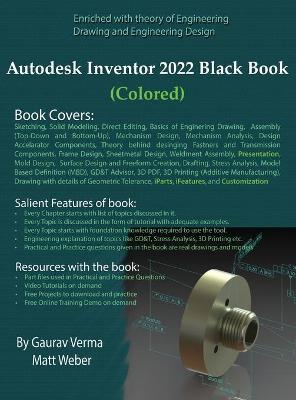 Book cover for Autodesk Inventor 2022 Black Book (Colored)