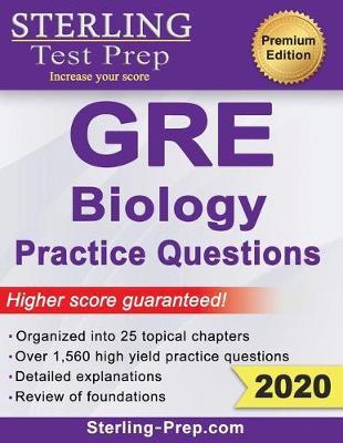 Book cover for Sterling Test Prep GRE Biology Practice Questions