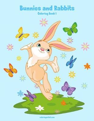 Cover of Bunnies and Rabbits Coloring Book 1