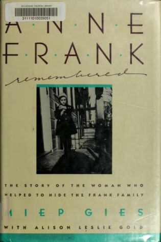 Cover of Anne Frnk Remembrd