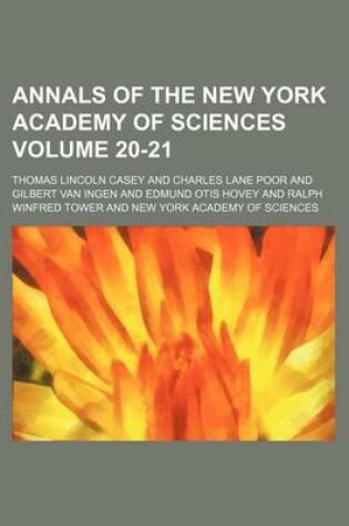 Cover of Annals of the New York Academy of Sciences Volume 20-21