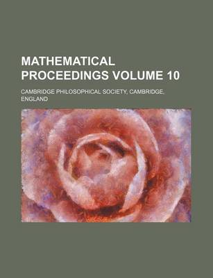 Book cover for Mathematical Proceedings Volume 10