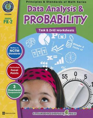 Book cover for Data Analysis & Probability: Task & Drill Sheets, Grades PK-2