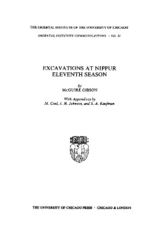 Cover of Excavations at Nippur