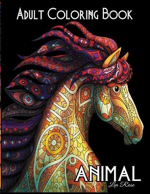 Book cover for Animal Adult Coloring Book