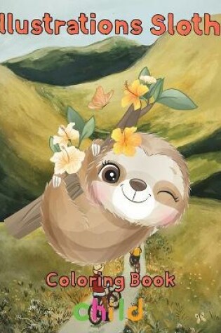 Cover of illustrations Sloth Coloring book child