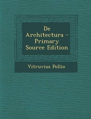 Book cover for de Architectura