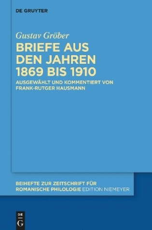 Cover of Briefe Aus Den Jahren 1869 Bis 1910