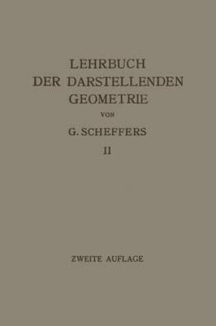 Cover of Lehrbuch Der Darstellenden Geometrie