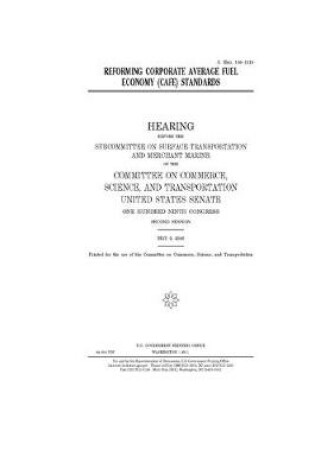 Cover of Reforming Corporate Average Fuel Economy (CAFE) standards