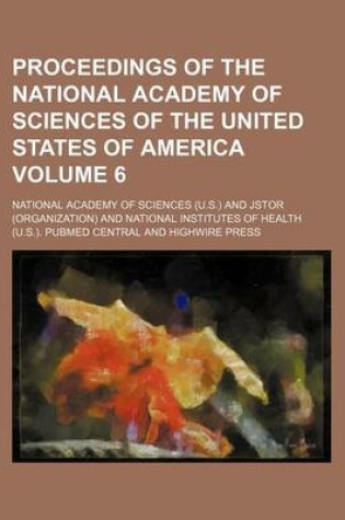 Cover of Proceedings of the National Academy of Sciences of the United States of America Volume 6