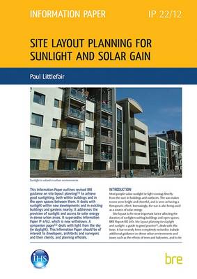 Book cover for Site Layout Planning for Sunlight and Solar Gain