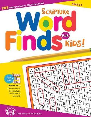 Book cover for Scripture Word Finds for Kids Puzzle Book