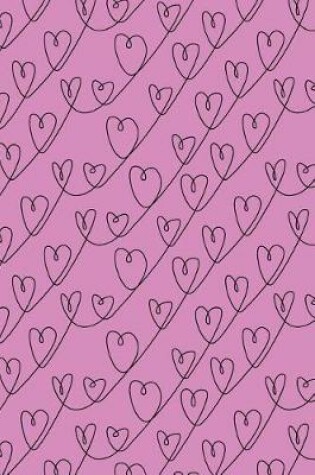 Cover of Bullet Journal Notebook Scribbly Hearts Pattern 3