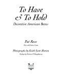 Book cover for To Have & to Hold