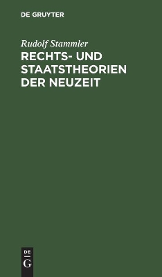 Book cover for Rechts- Und Staatstheorien Der Neuzeit