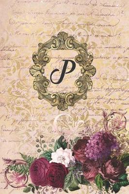 Book cover for Simply Dots Dot Journal Notebook - Gilded Romance - Personalized Monogram Letter P