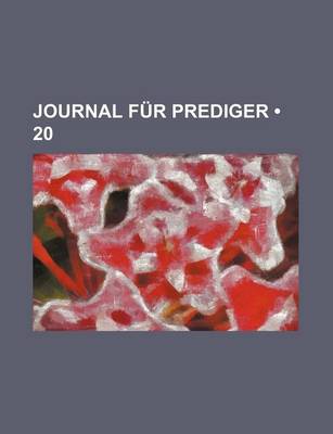 Book cover for Journal Fur Prediger (20)