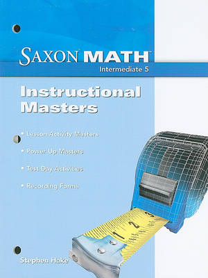 Book cover for Saxon Math: Intermediate 5, Instructional Masters