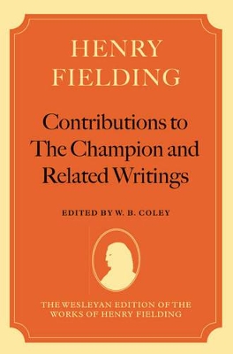 Book cover for Henry Fielding: Contributions to The Champion, and Related Writings