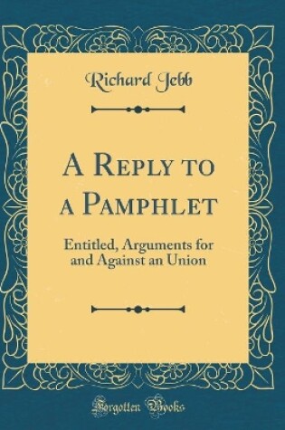 Cover of A Reply to a Pamphlet