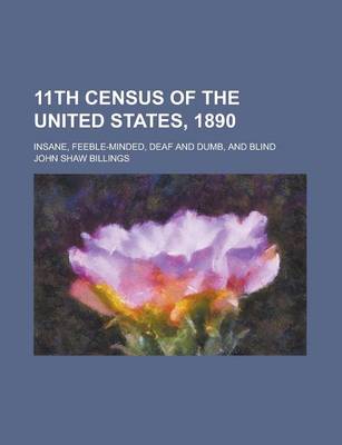 Book cover for 11th Census of the United States, 1890; Insane, Feeble-Minded, Deaf and Dumb, and Blind