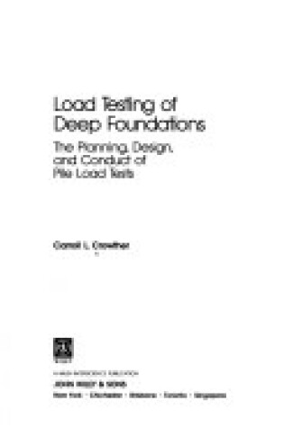Cover of Load Testing of Deep Foundations