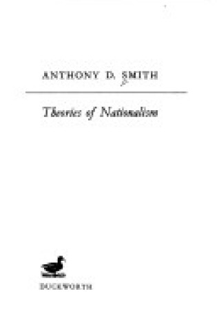 Cover of Theories of Nationalism