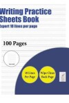 Book cover for Writing Practice Sheets Book (Highly advanced 18 lines per page)