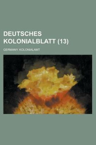 Cover of Deutsches Kolonialblatt (13)
