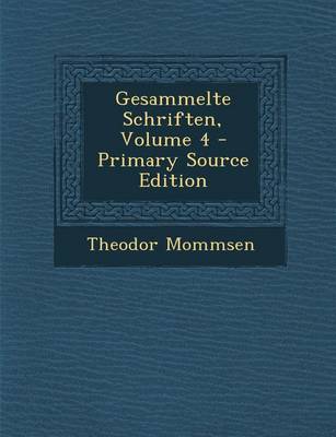 Book cover for Gesammelte Schriften, Volume 4