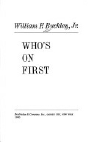 Cover of Who's on First