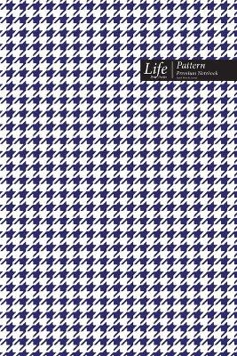 Book cover for Checkered II Pattern Composition Notebook, Stylish Portable Write-In Journal (A5), 144 Sheets Navy Cover