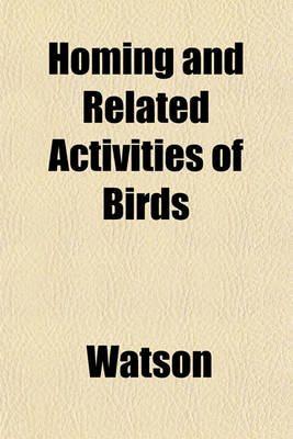 Book cover for Homing and Related Activities of Birds