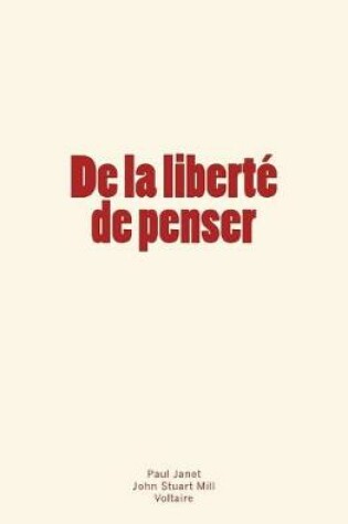 Cover of De la liberte de penser