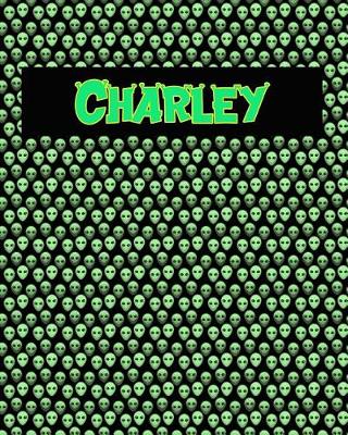 Book cover for 120 Page Handwriting Practice Book with Green Alien Cover Charley