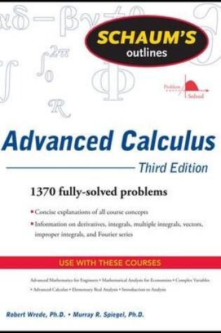 Cover of Schaum's Outline of Advanced Calculus, Third Edition