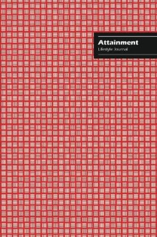 Cover of Attainment Lifestyle Journal, Creative Write-in Notebook, Dotted Lines, Wide Ruled, Medium Size (A5), 6 x 9 (Red)