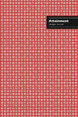 Book cover for Attainment Lifestyle Journal, Creative Write-in Notebook, Dotted Lines, Wide Ruled, Medium Size (A5), 6 x 9 (Red)