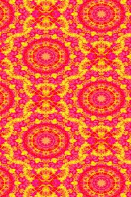 Cover of 2019 Daily Planner Hot Pink And Yellow Kaleidoscope Pattern 384 Pages