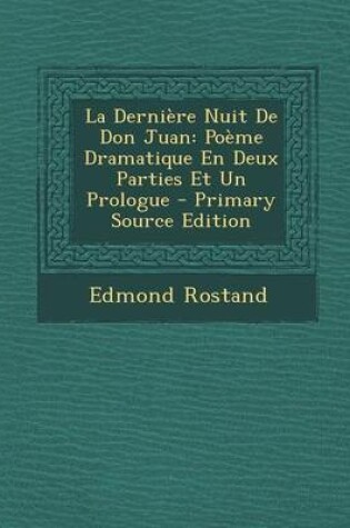 Cover of La Derniere Nuit de Don Juan
