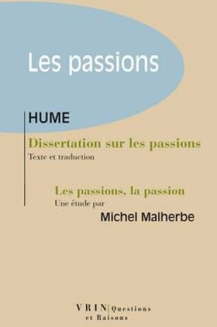 Cover of Dissertation Sur Les Passions